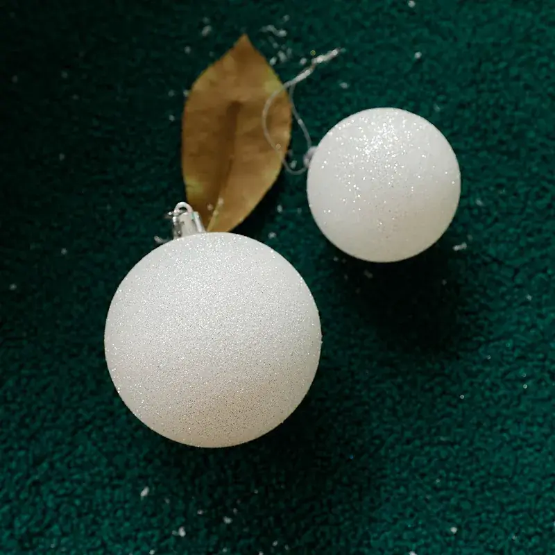 Green Lemon Christmas Balls 6-8cm Transparent Painted Box - Image 7