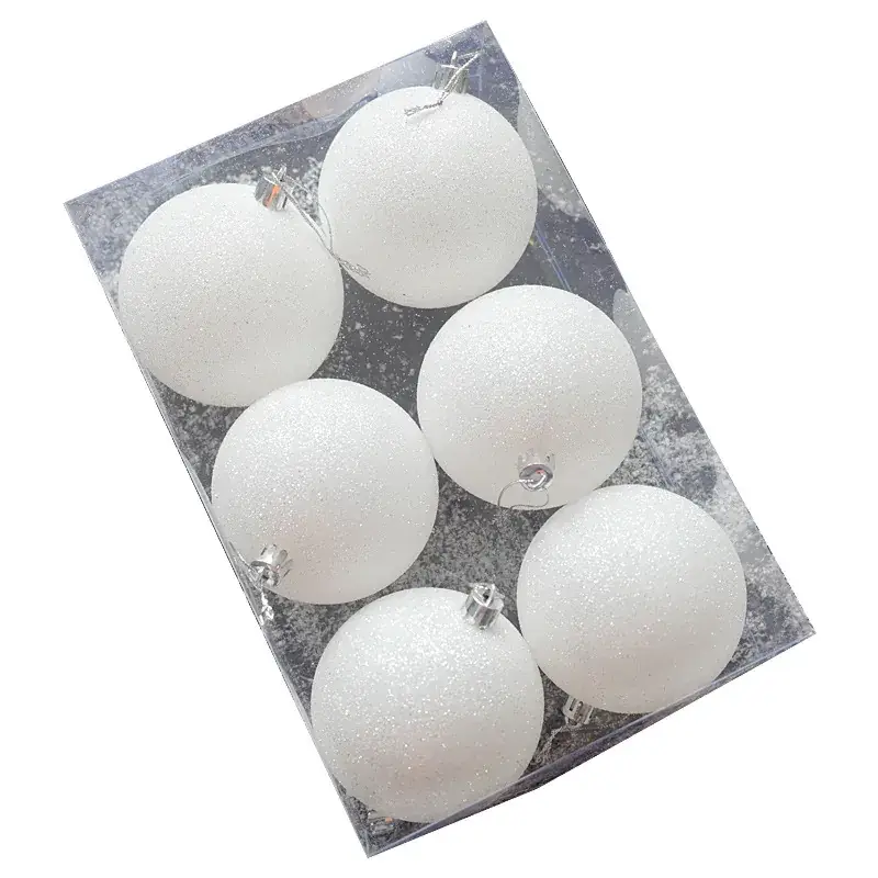Green Lemon Christmas Balls 6-8cm Transparent Painted Box - Image 8