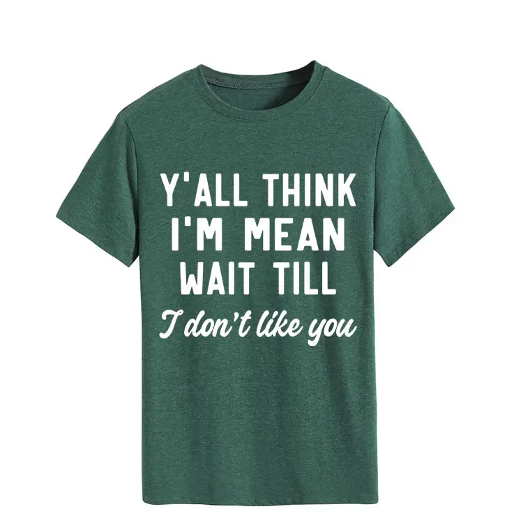 Women's 2021 Printed Round Neck Pullover T-Shirt Mint