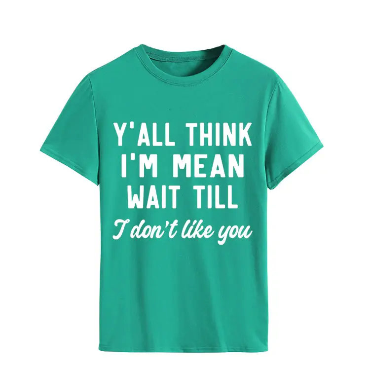 Women's 2021 Printed Round Neck Pullover T-Shirt Mint