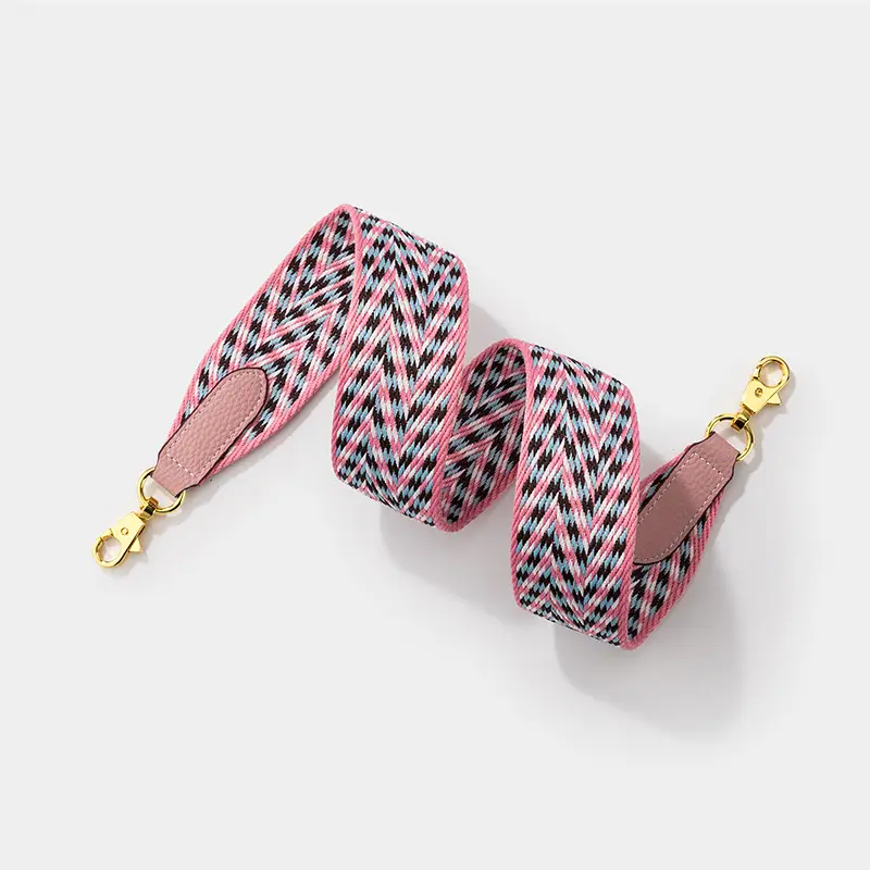 European & American Brand Fashion Flower Yarn Band Bag Strap