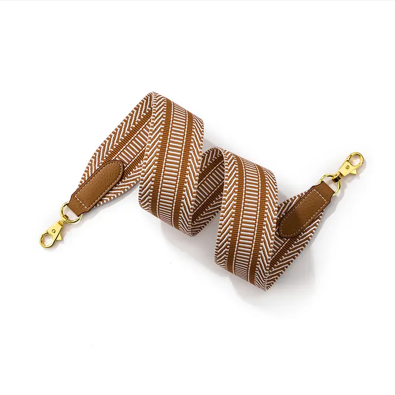 Black Striped Wide Shoulder Strap Bag for Women - Image 12