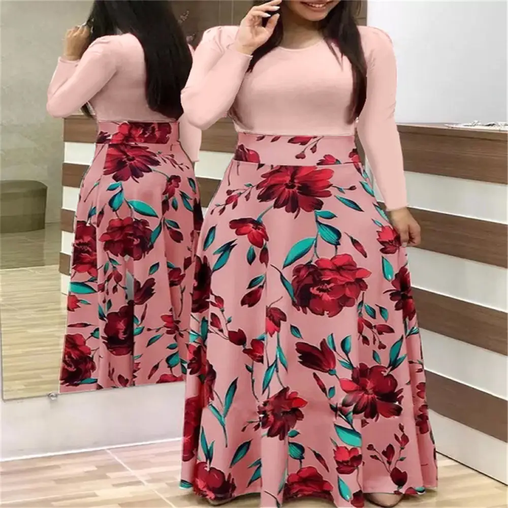 Women's Black Polka Dot Long Sleeve Maxi Dress - Image 10