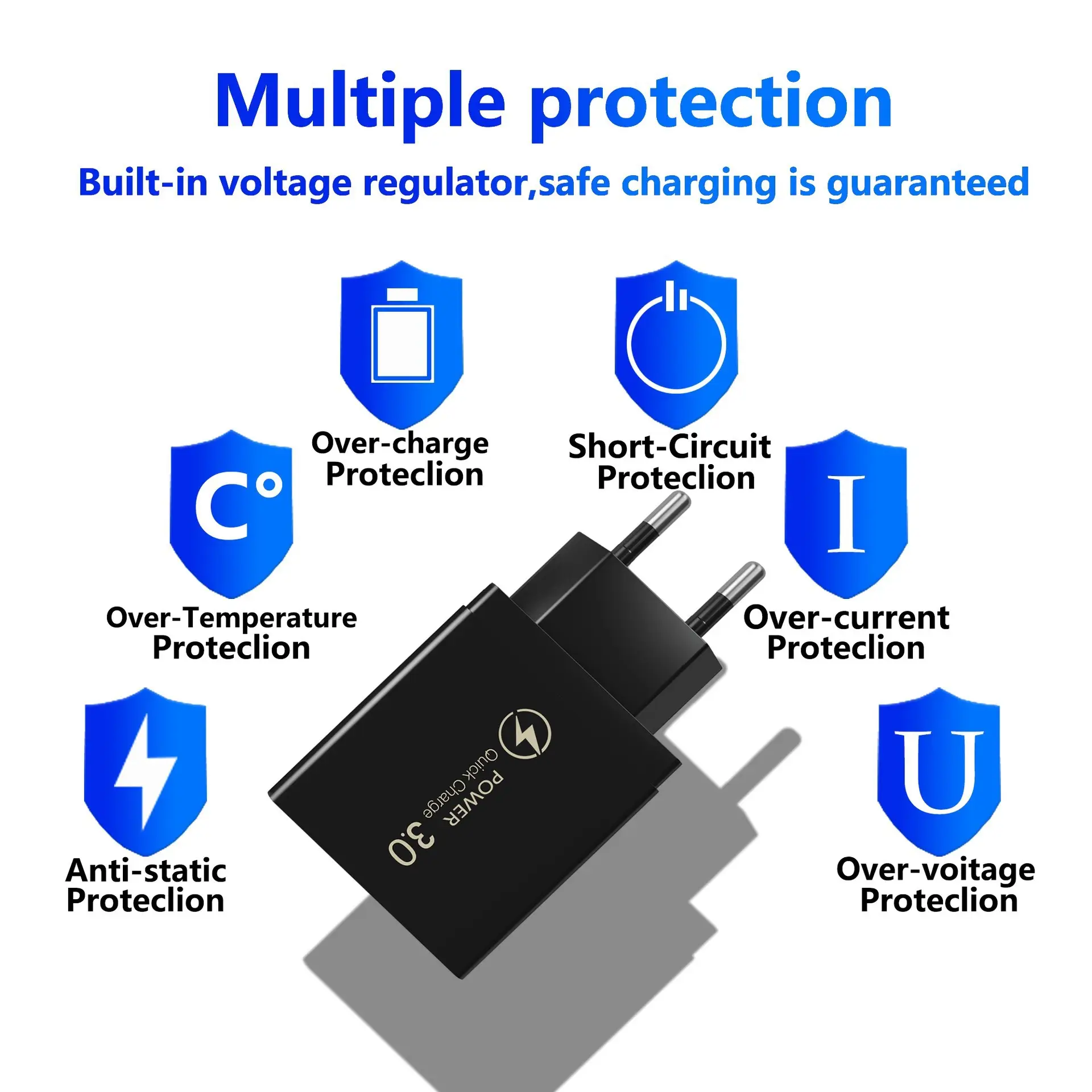 3A QC3.0 USB Fast Charger for Mobile Phones - Image 5