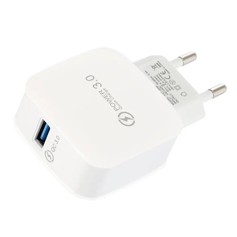 3A QC3.0 European Gauge USB Charger 5V/9V/12W - Image 2