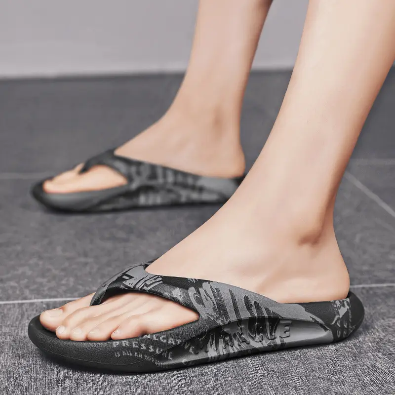 Men Printed Crossbody Sandals White 2021 Summer