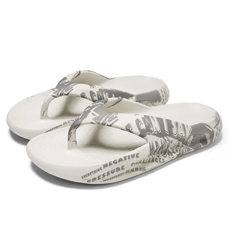 Men Printed Crossbody Sandals White 2021 Summer