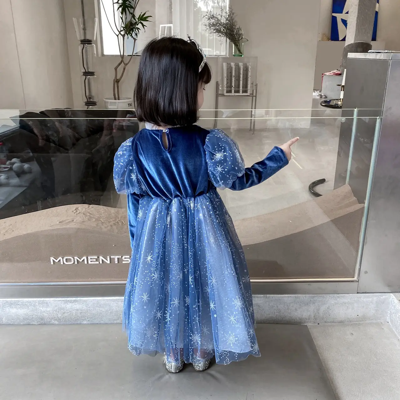 2025 Elsa Princess Dress Blue Star Cloak Suit for Girls — feature 8