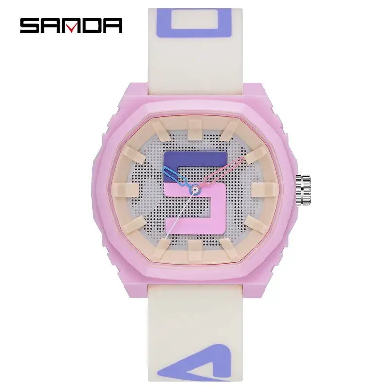 Sanda Waterproof Silicone Strap Electronic Watch for Men - Image 6