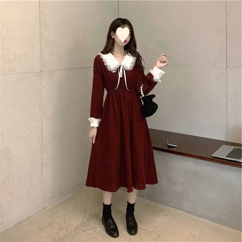 Black Long Skirt French Style Women's Dress - Image 2