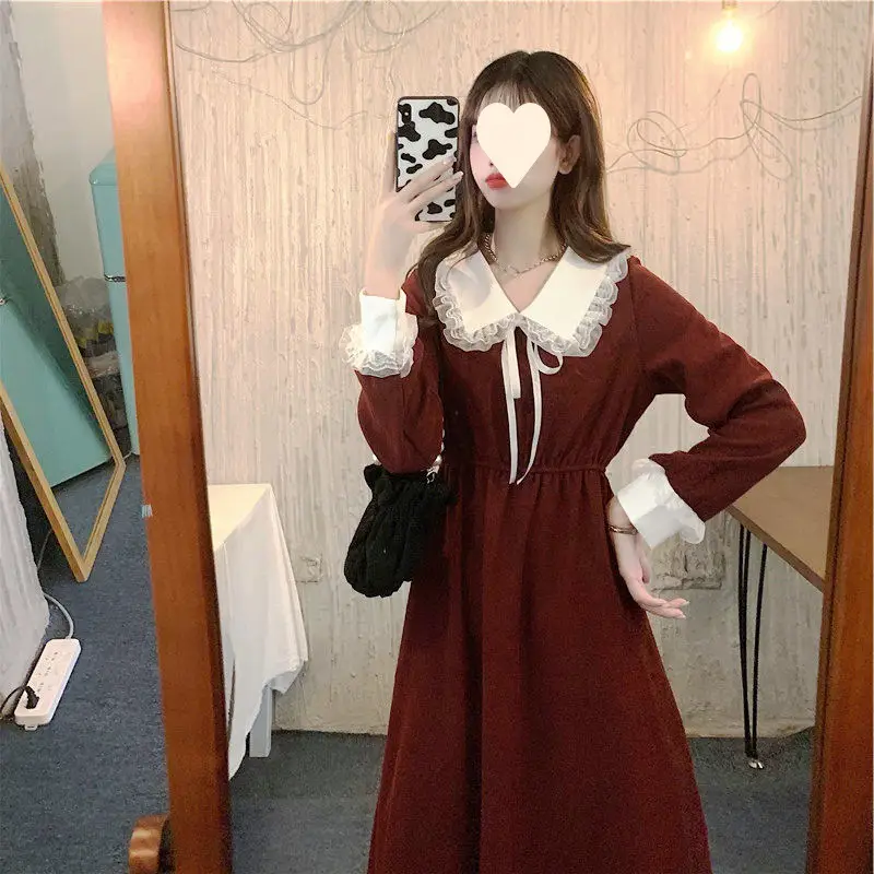 Black Long Skirt French Style Women's Dress - Image 4