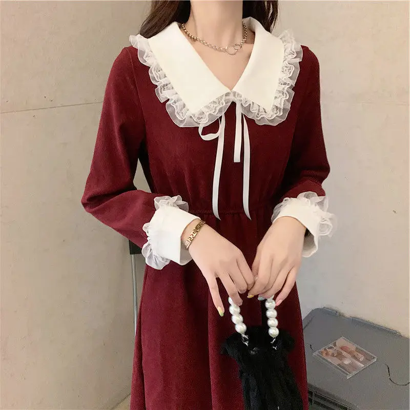 Black Long Skirt French Style Women's Dress — feature 3