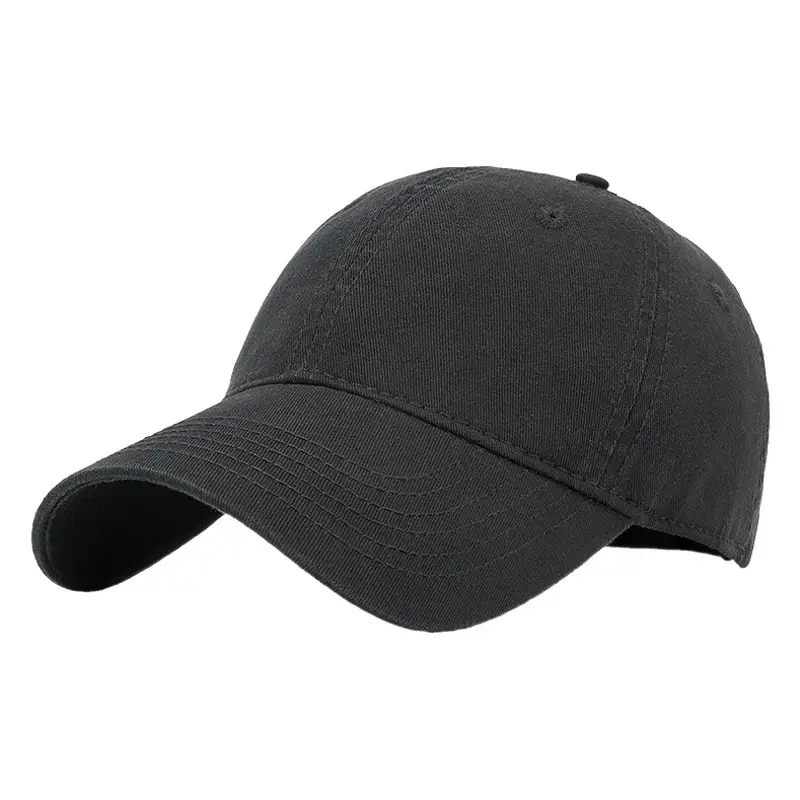 Blue Washed Men's Baseball Cap Large Head Windproof Sunshade