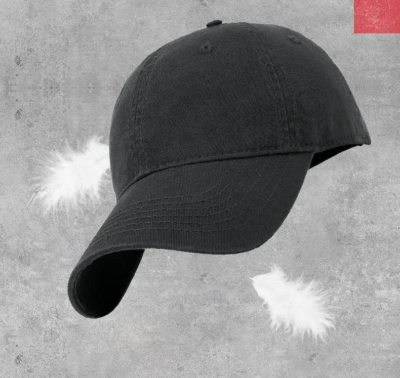 Blue Washed Men's Baseball Cap Large Head Windproof Sunshade — feature 13