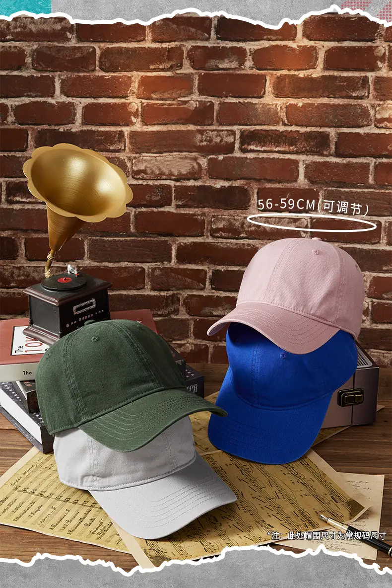 Blue Washed Men's Baseball Cap Large Head Windproof Sunshade — feature 18