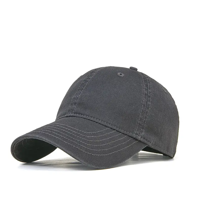 Blue Washed Men's Baseball Cap Large Head Windproof Sunshade - Image 14