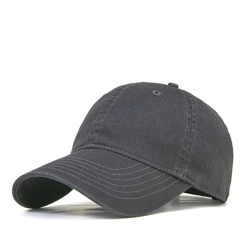 Blue Washed Men's Baseball Cap Large Head Windproof Sunshade - Image 17