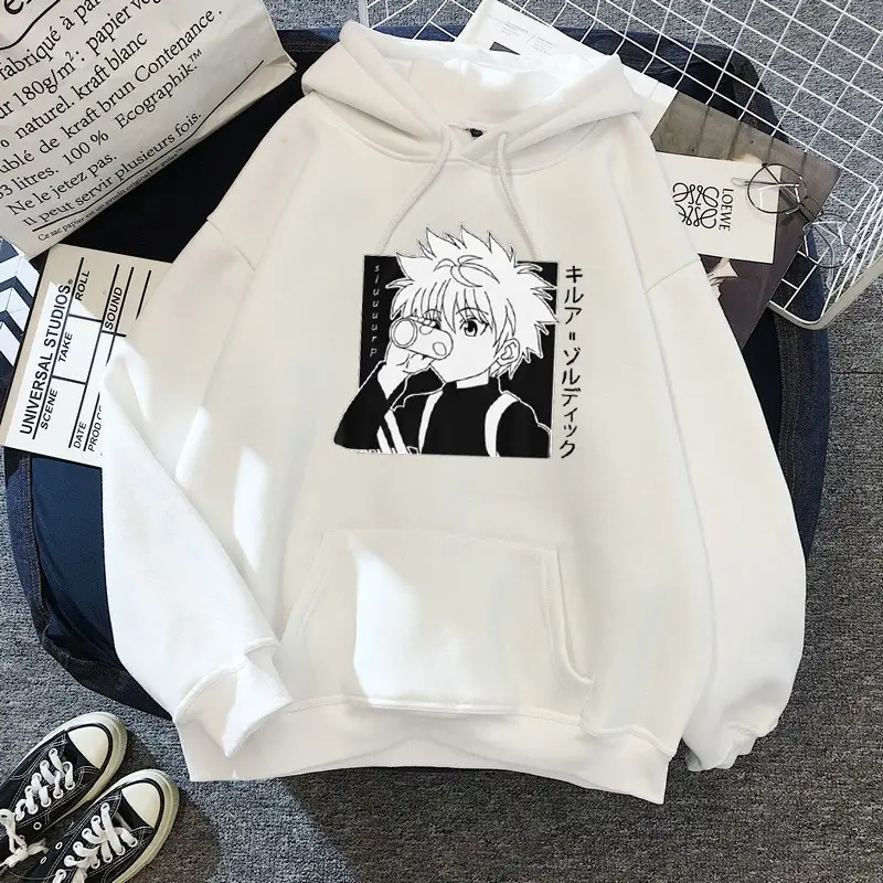Black Anime Character Hooded Sweatshirt Women's - Image 21
