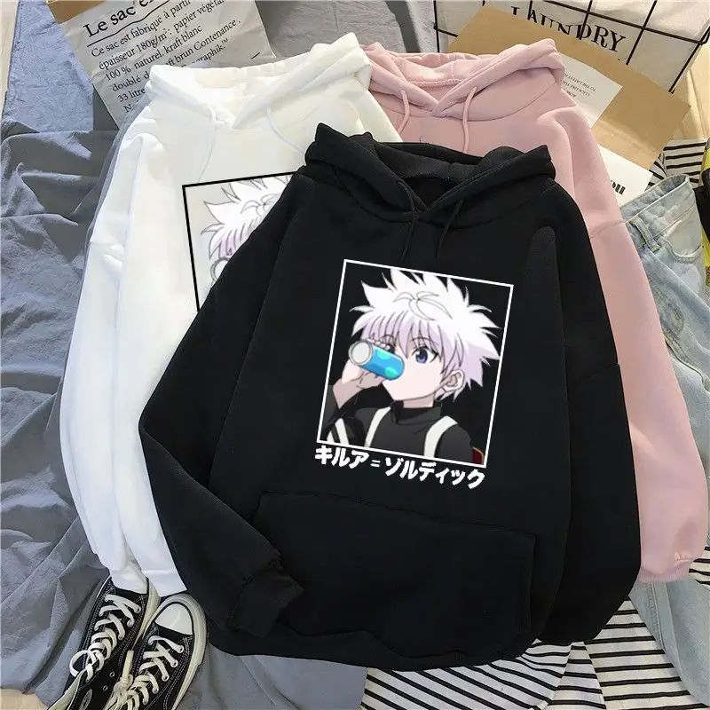 Black Anime Character Hooded Sweatshirt Women's - Image 22
