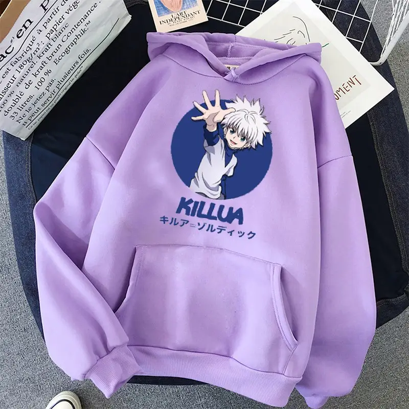 Black Anime Character Hooded Sweatshirt Women's - Image 23