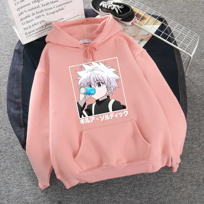 Black Anime Character Hooded Sweatshirt Women's - Image 14