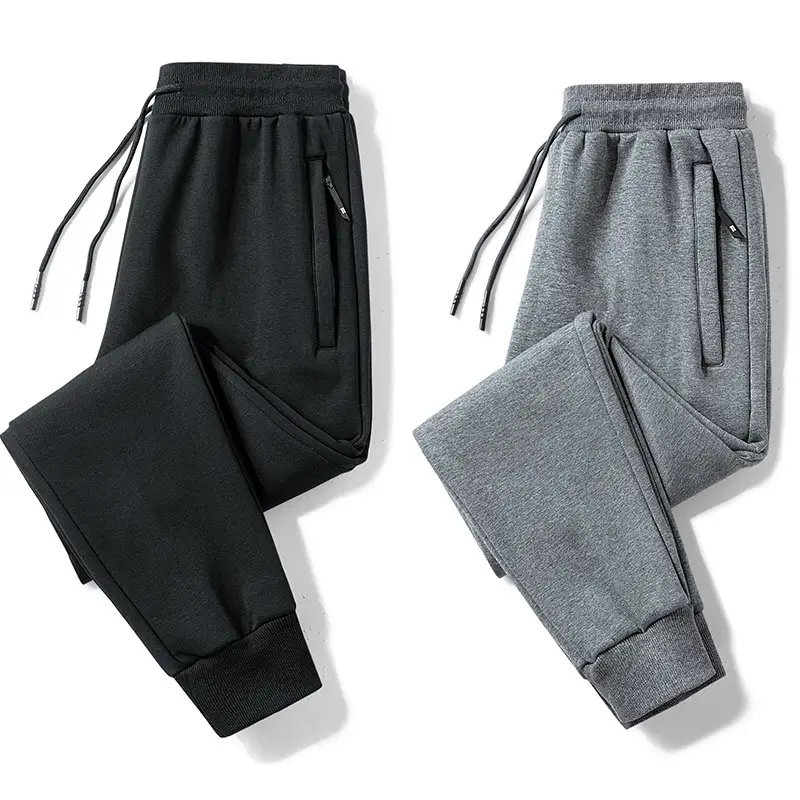 Men Grey Camo Cotton Casual Pants with Drawstring Waist - Image 7