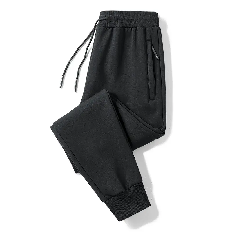 Men Grey Camo Cotton Casual Pants with Drawstring Waist - Image 9