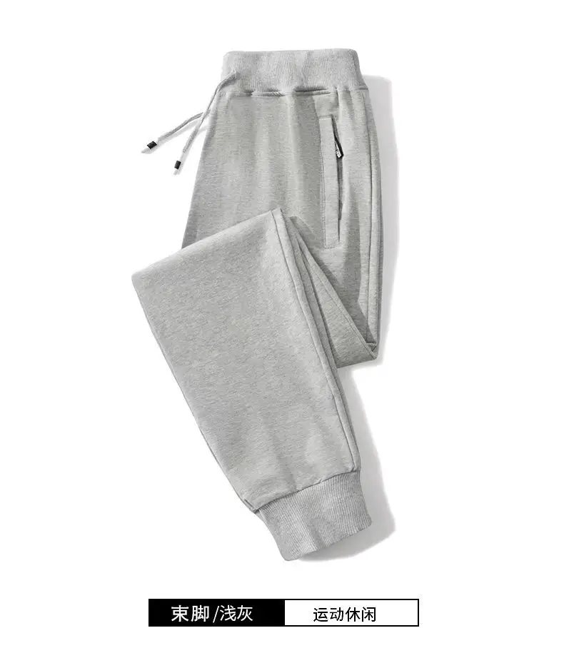 Men Grey Camo Cotton Casual Pants with Drawstring Waist - Image 4