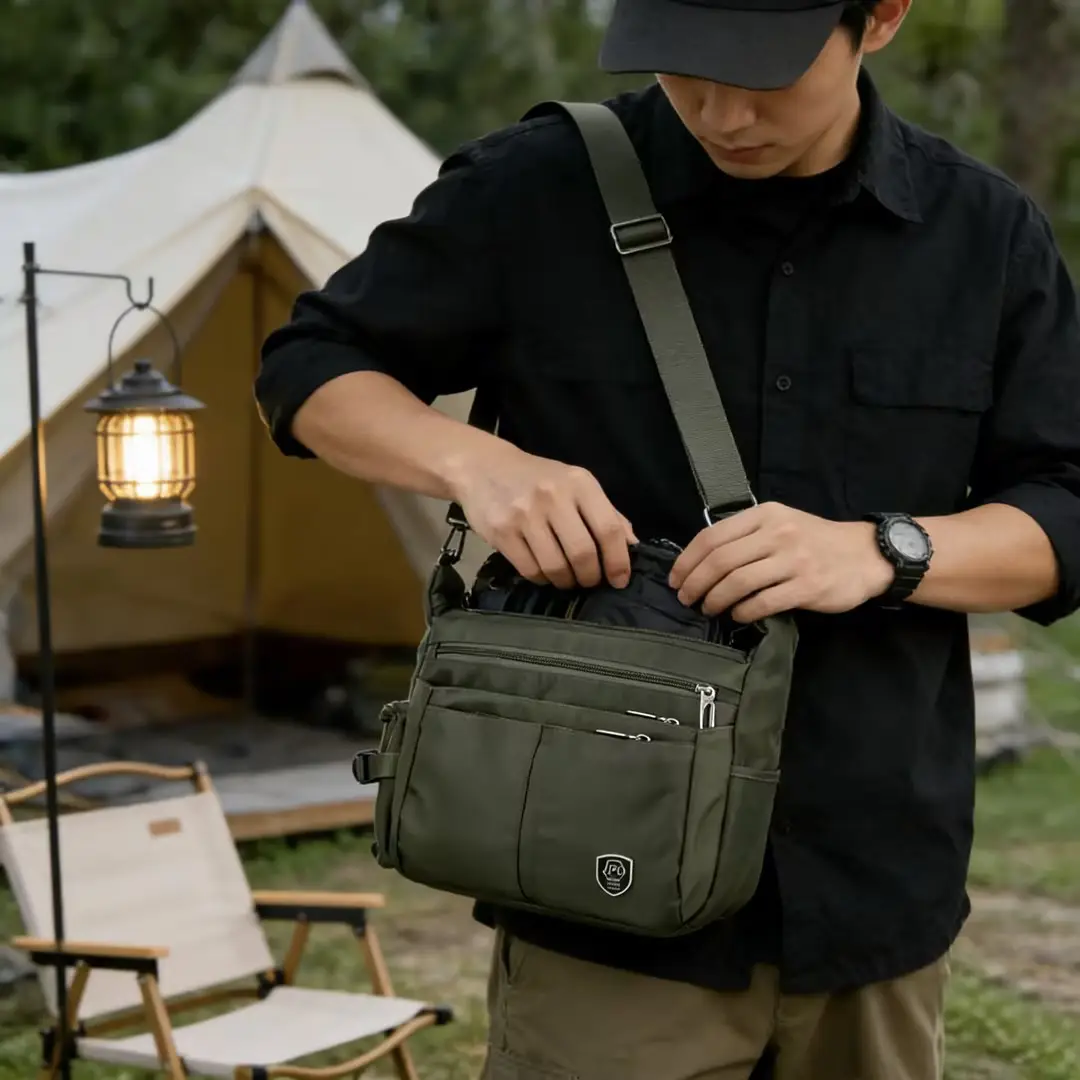 2021 Men Waterproof Nylon Shoulder Bag Large Capacity - Image 5