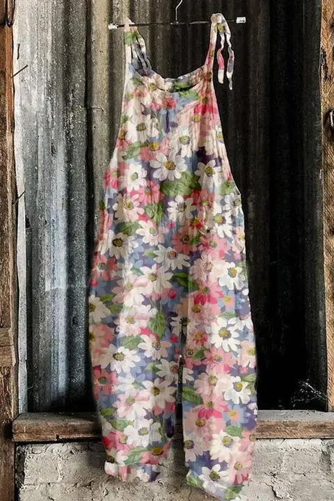 Women's Butterfly Printed Wide Leg Jumpsuit Set - Image 8
