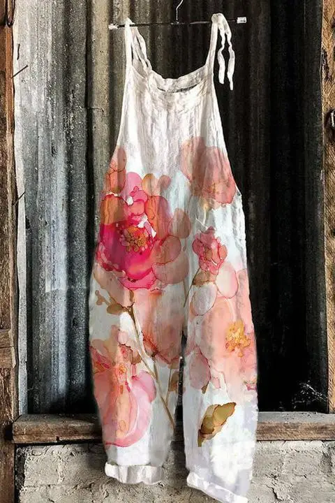 Women's Butterfly Printed Wide Leg Jumpsuit Set - Image 12