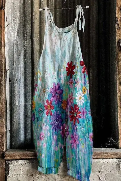 Women's Butterfly Printed Wide Leg Jumpsuit Set - Image 23