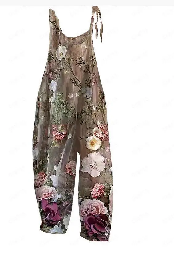 Women's Butterfly Printed Wide Leg Jumpsuit Set - Image 29