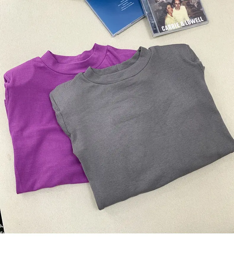 Women's Purple Long Sleeve Korean Style Top — feature 10
