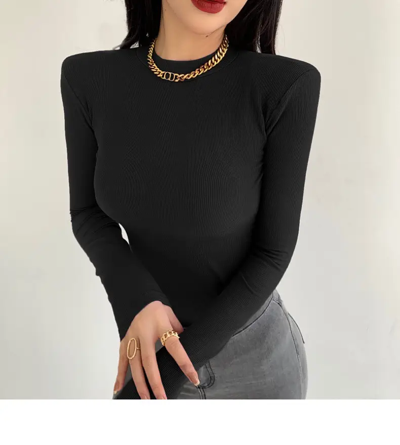 Women's Purple Long Sleeve Korean Style Top — feature 34