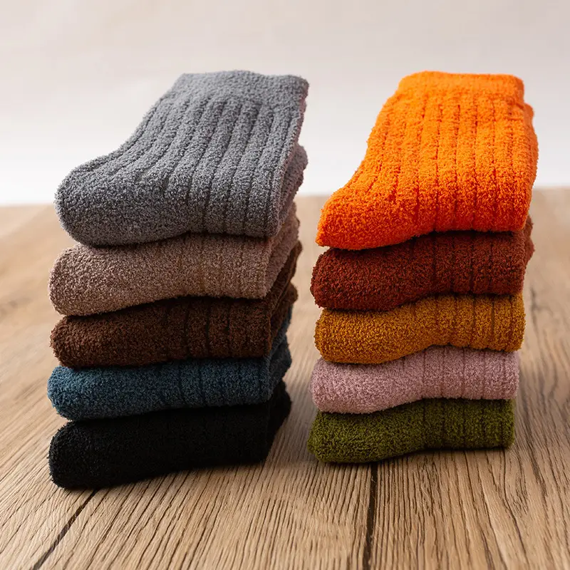 Children's Velvet Socks 1-15Yr Warm Autumn Winter Half - Image 14