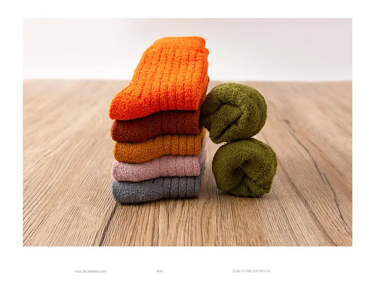 Children's Velvet Socks 1-15Yr Warm Autumn Winter Half — feature 13