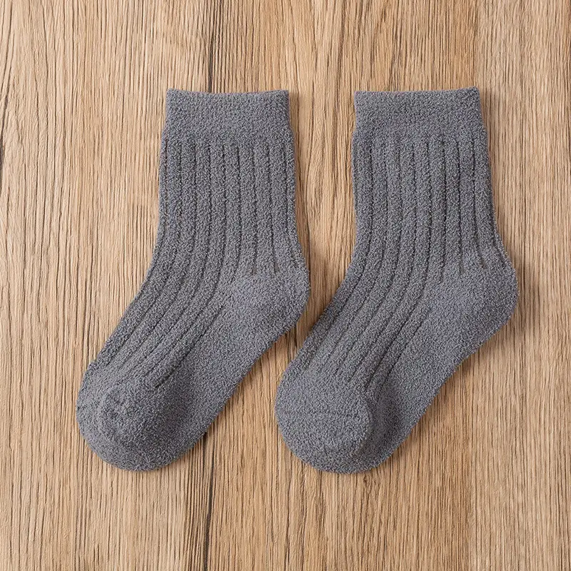 Children's Velvet Socks 1-15Yr Warm Autumn Winter Half - Image 10