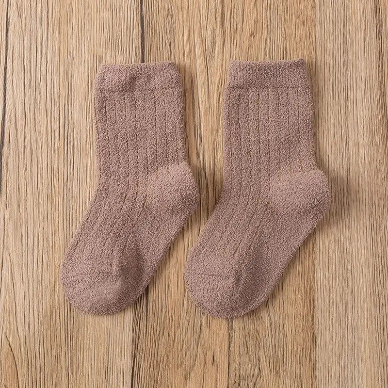 Children's Velvet Socks 1-15Yr Warm Autumn Winter Half - Image 3