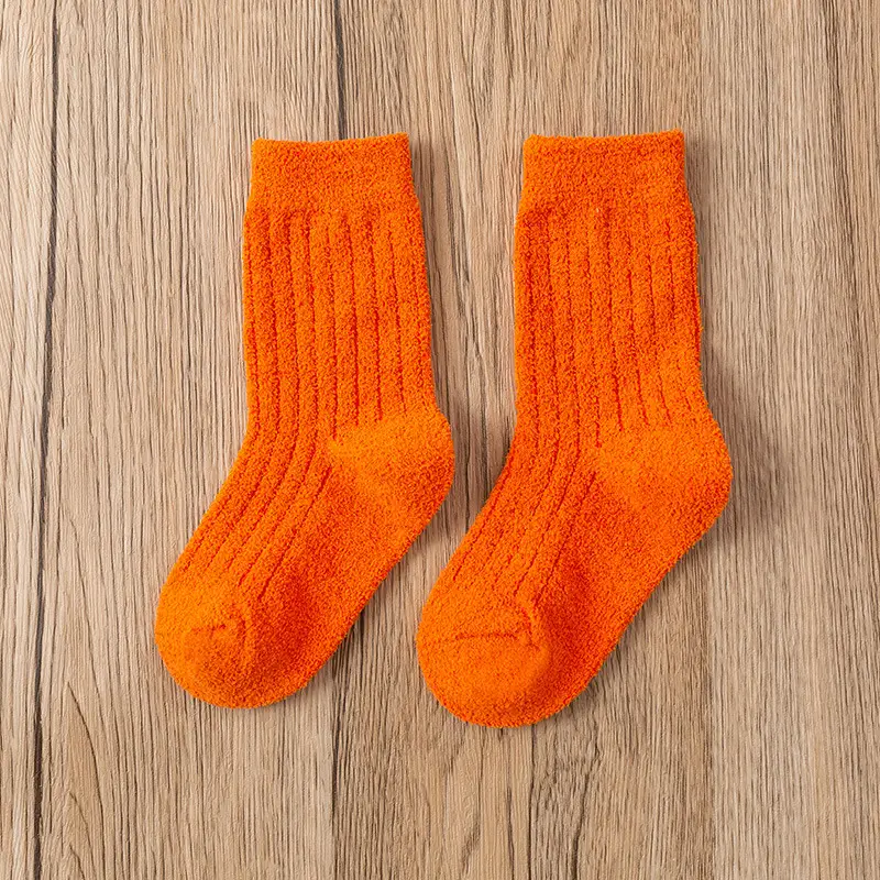Children's Velvet Socks 1-15Yr Warm Autumn Winter Half - Image 5