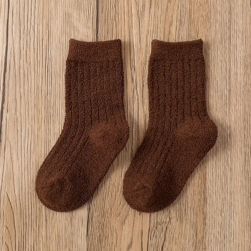 Children's Velvet Socks 1-15Yr Warm Autumn Winter Half - Image 6