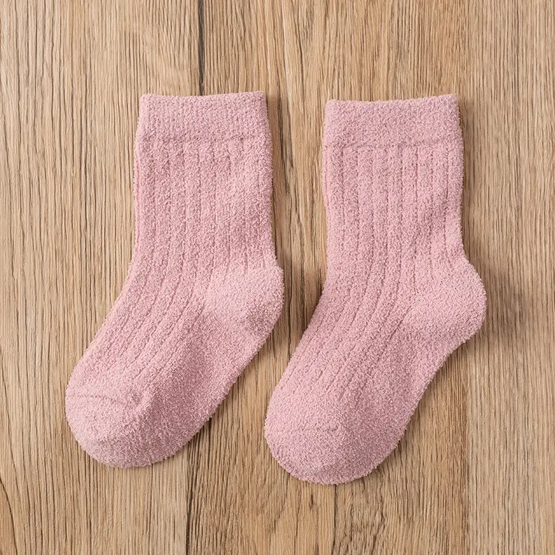 Children's Velvet Socks 1-15Yr Warm Autumn Winter Half - Image 8
