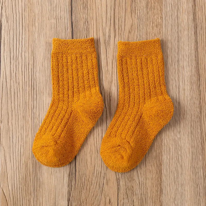 Children's Velvet Socks 1-15Yr Warm Autumn Winter Half - Image 9