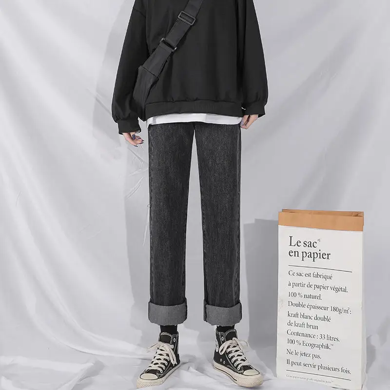 Women Wide Leg Yellow Loose Pants High Waist Winter