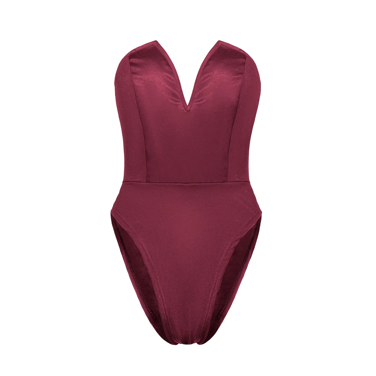 Green Tight-Fitting V-Neck Tube Top Jumpsuit for Women - Image 5