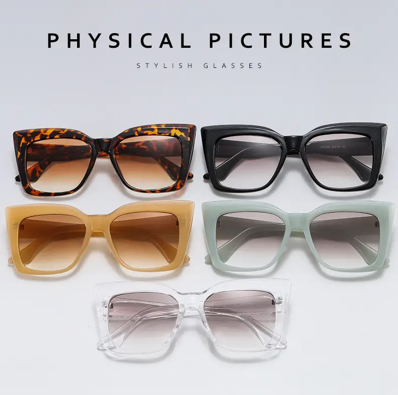 2022 New Cat Eye Sunglasses Large Frame European American — feature 2