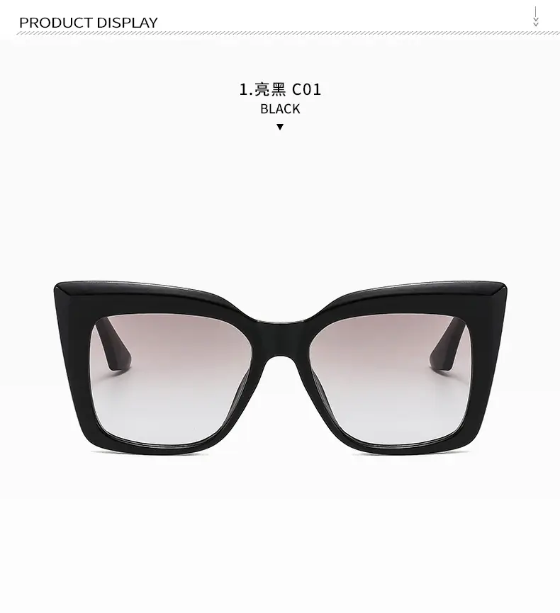 2022 New Cat Eye Sunglasses Large Frame European American — feature 5