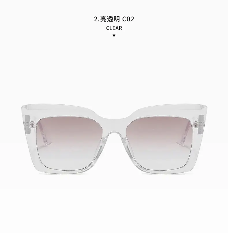 2022 New Cat Eye Sunglasses Large Frame European American — feature 7
