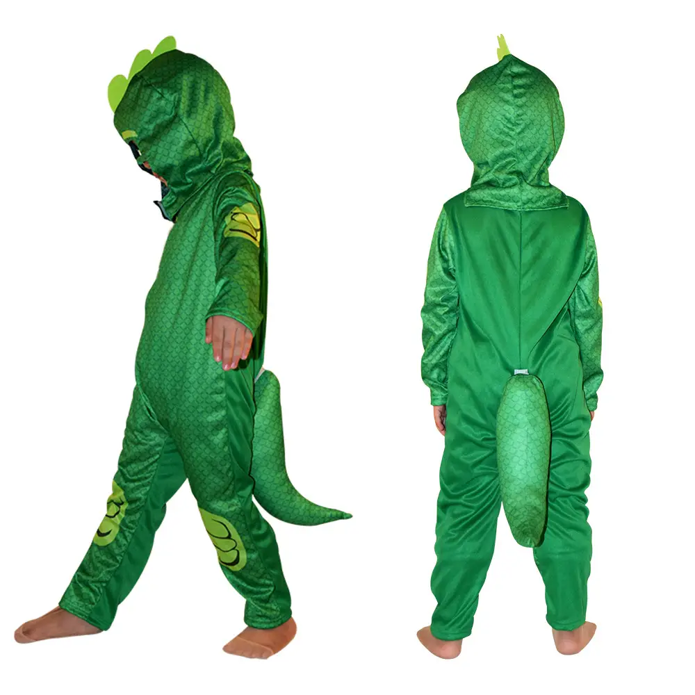 Blue Cat Hooded Pajama for Kids Boys Flying Gecko Costume - Image 5