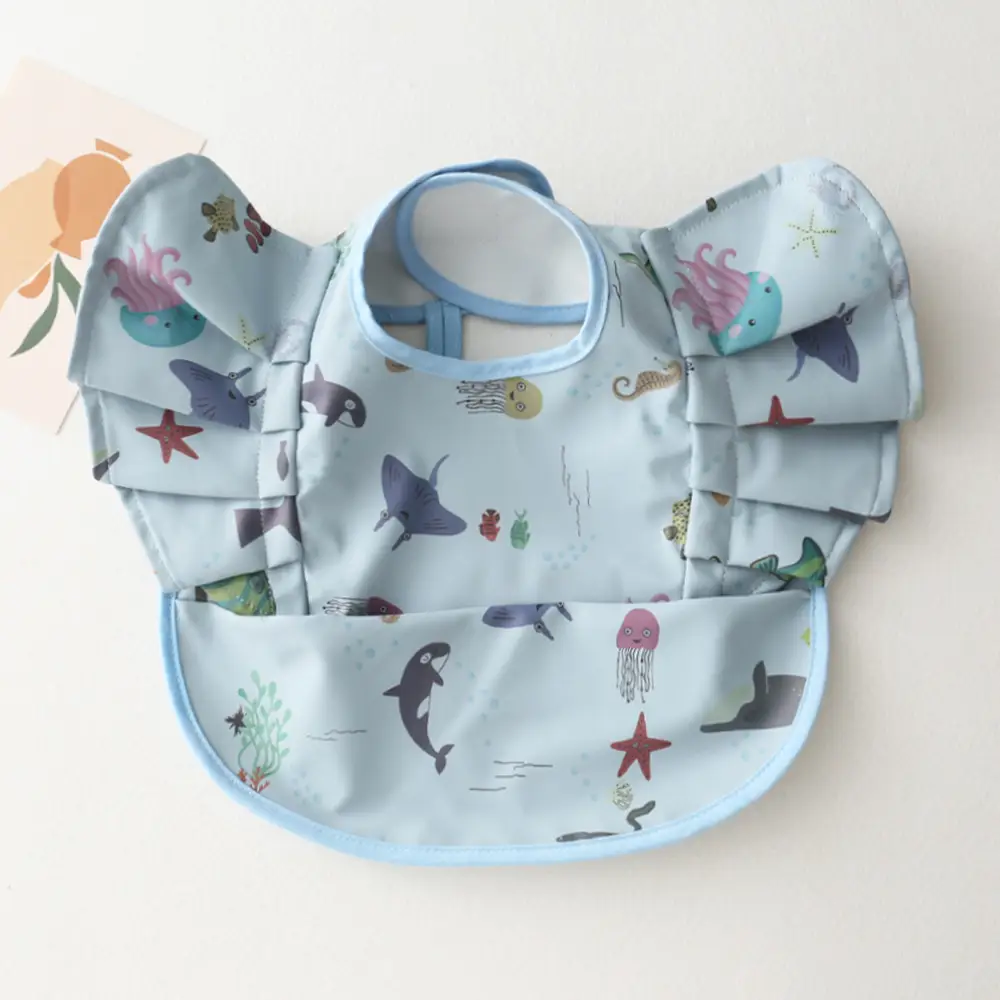 Sweden Retro-Dressing Baby Eating Bib Angel Wings Design - Image 45